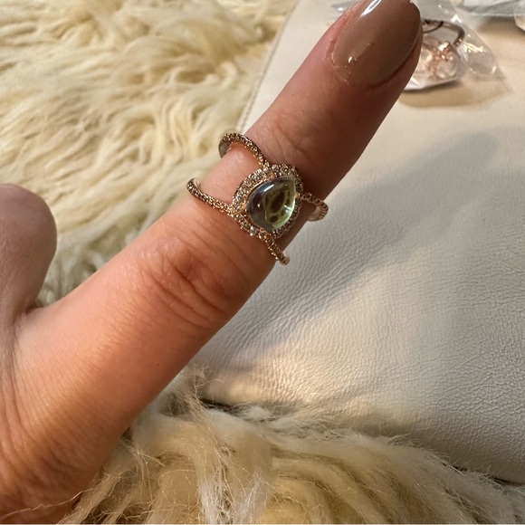 Double ring 💍 fashion gemstone ring bundle - Picture 2 of 6